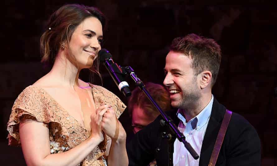 ‘I look at this record as a restart part two – reintroducing myself and my music’: Mandy Moore performing with her husband Taylor Goldsmith.
